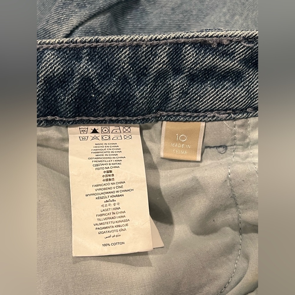 Michael Kors Womens Jeans Wide Leg Button Cropped High Rise Denim Size 10 - Picture 12 of 16